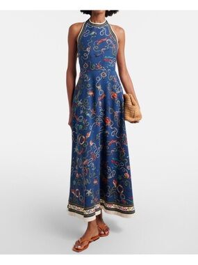Alemais Cove Printed Halterneck Maxi Dress